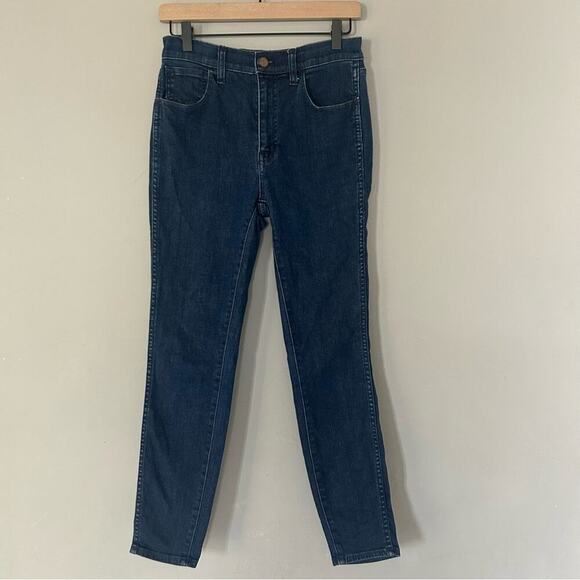 Madewell 10" High Riser Skinny Jeans in Lydia Dark Wash Stretch Denim 27 - Picture 2 of 8
